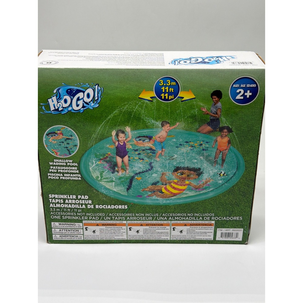 H2OGO! Underwater Adventure 11' Sprinkler Pad Kids Play Water‎ Sprayer Splasher